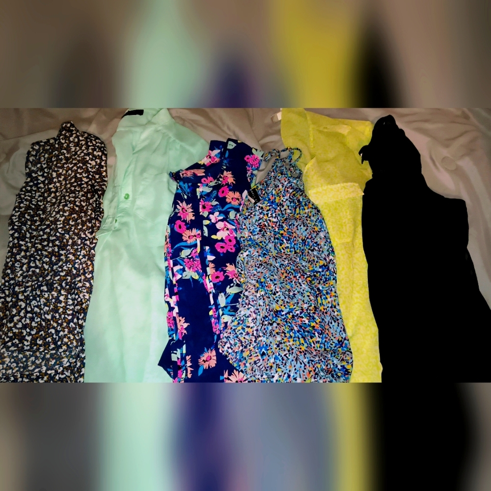 BUNDLE OF 6 Colorful Women's Blouses Free shipping